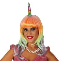 Parrucca lunga Unicorno multicolore