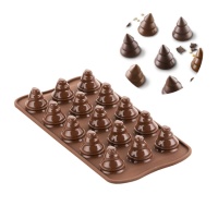 Stampo per cioccolatini 3D Choco Trees in silicone 21 x 10,5 cm - Silikomart - 15 cavità