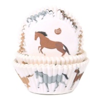 Capsule per cupcake a forma di cavallo - House of Marie - 50 pz.