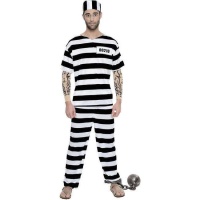 Costume prigioniero con tatuaggi da uomo