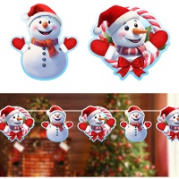 Ghirlanda di pupazzi di neve di 3 m