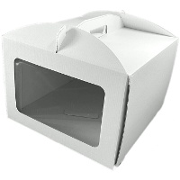 Scatola da 30 x 30 x 21 cm per torta con maniglia e finestra - Azucren