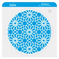 Stencil di fiori geometrici da 25 cm