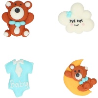 Figure di zucchero Baby Biss Blue - 8 pezzi