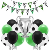 Confezione di decorazioni per feste di calcio - 18 pezzi