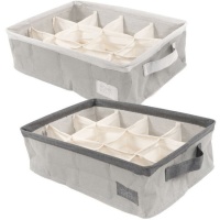 Organizzatore di biancheria intima 39 x 26 x 10 cm grigio - 12 scomparti - 1 articolo