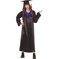 Costume da laureato nero e blu giovanile