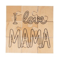 Puzzle in legno di I Love Mama 14 x 14 cm - Artemio