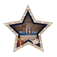 Figura della Stella della Epifania con luci da 35 cm