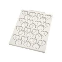 Stampo alfabeto cuore in silicone da 12,5 x 10 cm - Katy Sue Molde