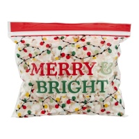 Sacchetti per caramelle trasparenti Merry and Bright 18,5 x 18,5 cm - Wilton - 20 pz.