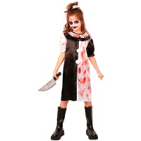Costume di clown spaventoso per bambina