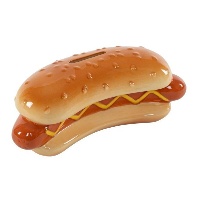 Salvadanaio a forma di hot dog