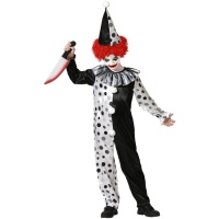 Costume da clown monocromatico per bambini
