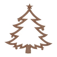 Albero di Natale in legno con acetato 10 x 8,5 cm - Artis decor - 2 pz.