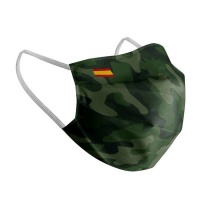 Mascherin igienica riutilizzabile militare con bandiera - adulto