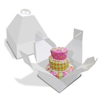 Scatola 32 x 32 x 33 cm per torta con manico e altezza speciale