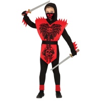 Costume da ninja cobra rosso per bambini