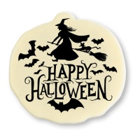 Cartello di cioccolato bianco Strega Happy Halloween - 54 pz.