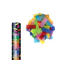 Cannone di coriandoli di carta multicolore da 60 cm