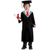 Costume laureato con cravatta rossa infantile