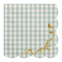 Tovaglioli Vintage a quadretti 16,5 x 16,5 cm - 12 pezzi