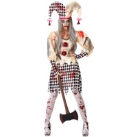 Costume da Arlecchino insanguinato per donna