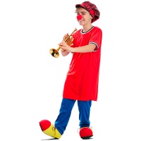 Costume da clown classico con cappellino per bambini
