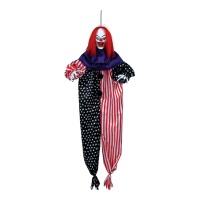 Ciondolo clown americano con luce, suono e movimento di 1,2 m