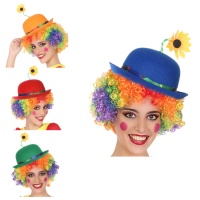 Cappello da clown con fiore