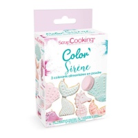 Set di colori in polvere per sirene - Scrapcooking - 3 unità