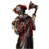 Decorazione murale clown sanguinario da 52 cm X 27 cm