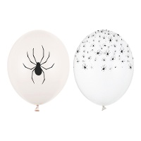 Palloncini di lattice di Halloween con ragni di 30 cm - 50 pezzi