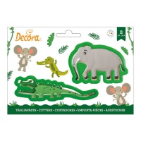 Tagliapasta coccodrillo ed elefante - Decora - 2 pezzi