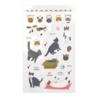 Adesivi animali gatto con messaggi - Dailylike - 1 foglio