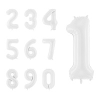 Pallone numero bianco 86 cm - PartyDeco