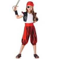 Costume da pirata con pantaloni a righe per bambina