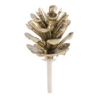 Cake topper ananas dorato in plastica da 4 cm - Dekora - 144 unità