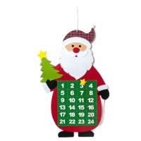 Calendario dell'Avvento di Babbo Natale 52 x 71 cm