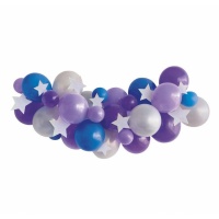 Kit di palloncini viola assortiti con stelle - 36 unità