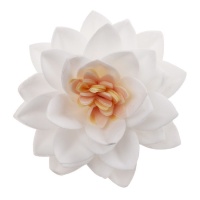 Cialde fiore di loto bianco da 7 cm - Dekora - 15 unità