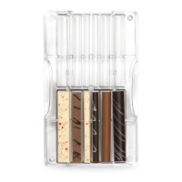 Stampo per bastoncini di cioccolato di 20 x 12 cm - Decora - 12 cavità