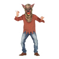 Costume da lupo infantile con maschera