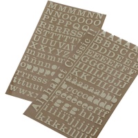 Etichette adesive lettere glitterate da 1,5 cm - 2 fogli