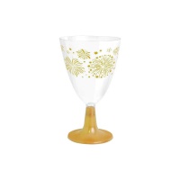 Bicchiere da vino con motivo oro 220 ml - 3 unità