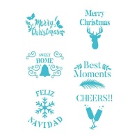 Stencil decorativo Natale da 20 x 28,5 cm - Artis decor - 1 unità