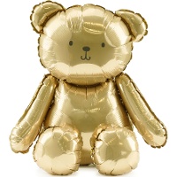 Palloncino dorato a forma di orso Teddy di 42 x 38 cm