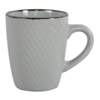 Tazza da 340 ml con bordo argentato