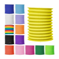 Lanterna di carta tubolare da 16 cm colorata - 1 unità