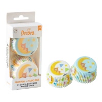 Capsule per cupcake con orsetto e luna - Decora - 36 unità